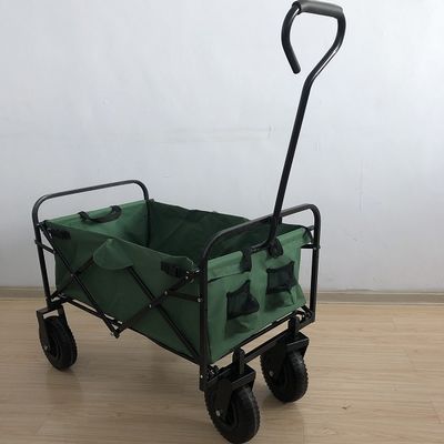 Leisure Folding Beach Wagon Green Utility Wagon With Air Wheel 80kgs