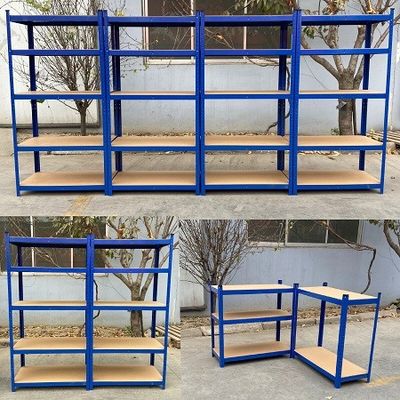 MDF Boltless Heavy Duty Shelving 5 Tier Storage Garage Metal Shelving Rack