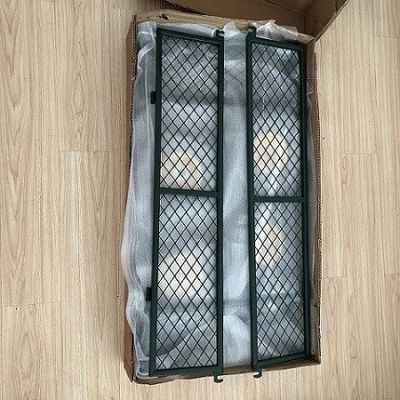 Heavy Duty 50L Garden Mesh Cart  Yard Steel Mesh Wagon Outdoor With 4 Wheels