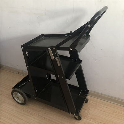 Black Iron 3 Tiers Mig Welder Cart Rolling Welding Cart With Drawers Tank Storage