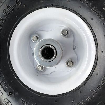 350 4 White Rim Sack Barrow Wheel 10 Inch Rubber Wheelbarrow Wheels For Trolleys
