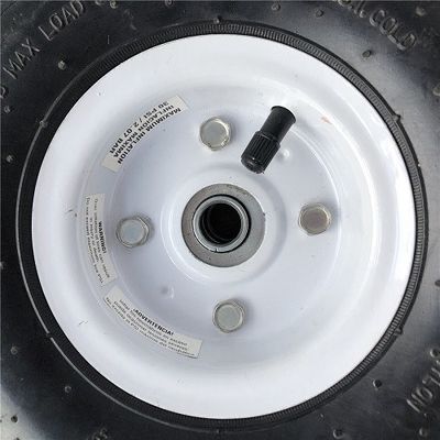 350 4 White Rim Sack Barrow Wheel 10 Inch Rubber Wheelbarrow Wheels For Trolleys
