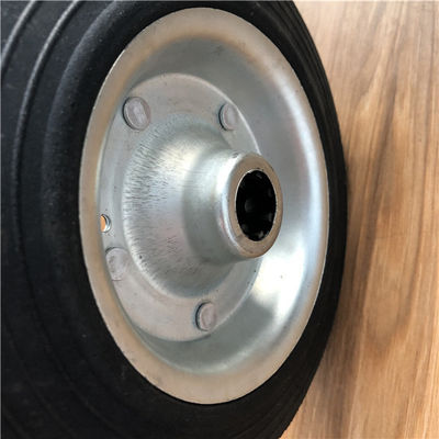8x2 Solid Rubber Wheels For Trolleys Steel Hub Solid Rubber Tires For Dolly