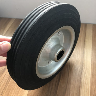 8x2 Solid Rubber Wheels For Trolleys Steel Hub Solid Rubber Tires For Dolly