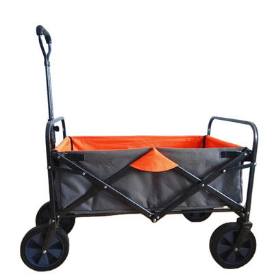 4 Wheels Foldable Wagon Cart Stainless Steel Frame Outdoor Folding Wagon