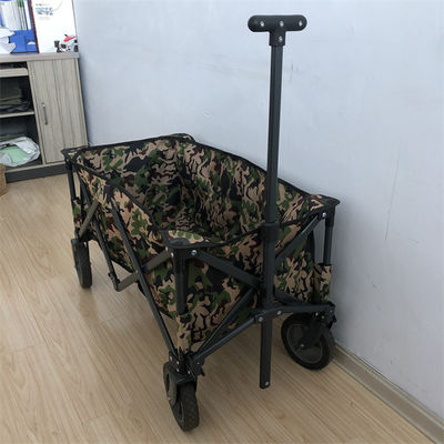 Outdoor Folding Wagon Trolley 600D Collapsible Utility Cart With Wheels