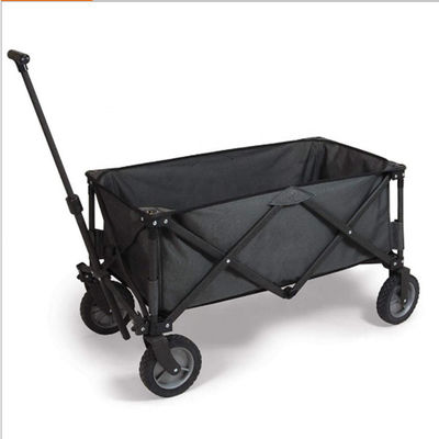 Outdoor Folding Wagon Trolley 600D Collapsible Utility Cart With Wheels