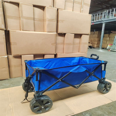 Beach Folding All Terrain Wagon 600D Oxford Foldable Utility Wagon With Retractable Handle