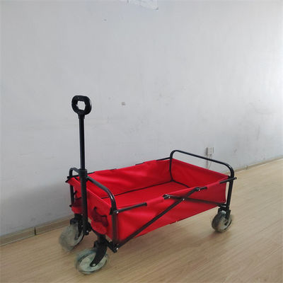 Easy Folding Beach Wagon 600D PVC Folding Wagon For Groceries Small Wheel Size