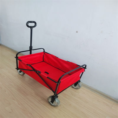 Easy Folding Beach Wagon 600D PVC Folding Wagon For Groceries Small Wheel Size