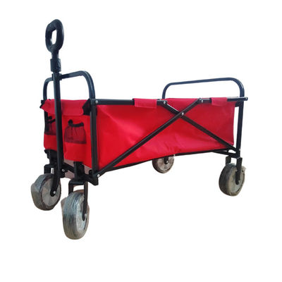 Easy Folding Beach Wagon 600D PVC Folding Wagon For Groceries Small Wheel Size