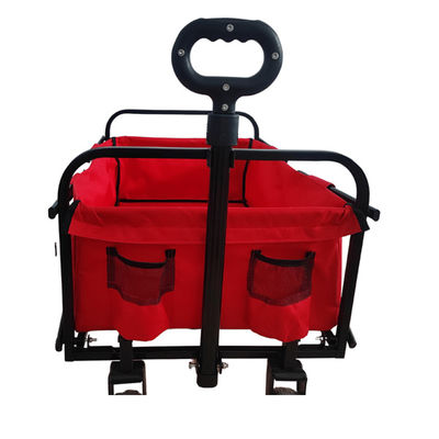 Easy Folding Beach Wagon 600D PVC Folding Wagon For Groceries Small Wheel Size