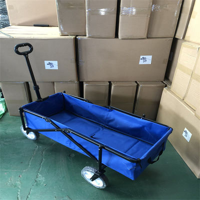 Steel Frame Folding Beach Wagon Collapsible Festival Trolley Camping Utillty 600D