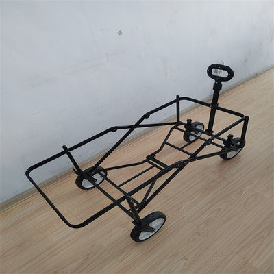 Steel Frame Folding Beach Wagon Collapsible Festival Trolley Camping Utillty 600D