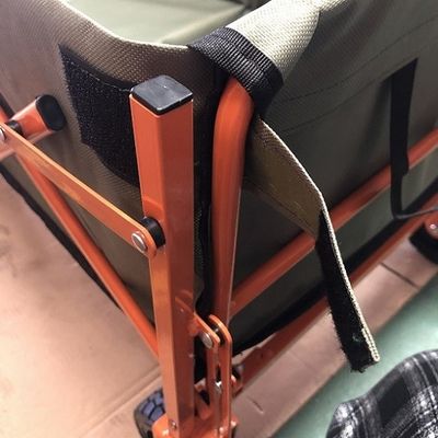 PVC Wheel Orange Folding Wagon Portable Beach Trolley Cart Camping Wagon