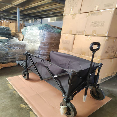 Shopping Foldable Wagon Cart Utility Collapsible Picnic Wagon With All Terrain Wheel