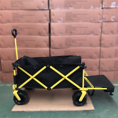 Easy Storage Foldable Wagon Cart Folding Camp Wagon With Extension Outdoor