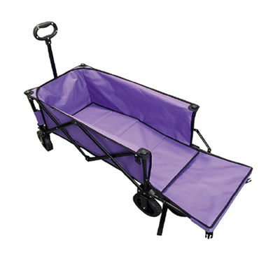 Popular Foldable Wagon Cart 128cm PVC Wheel Folding Beach Cart With Extension