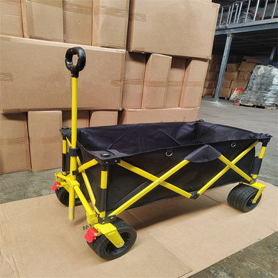 Multipurpose Folding Beach Wagon Push Pull Folding Wagon With Four Wheel 60KGS