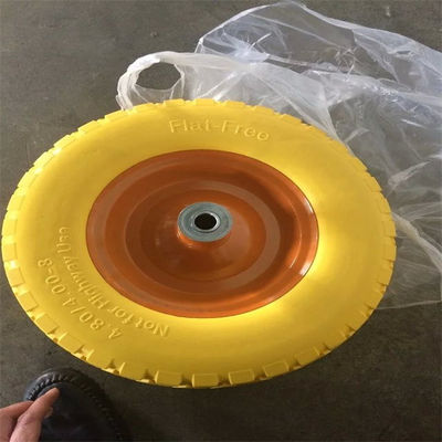 4.00-8 Solid Pneumatic Wheels Flat Free Tire Polyurethane Folding Wagon Beach Wheels