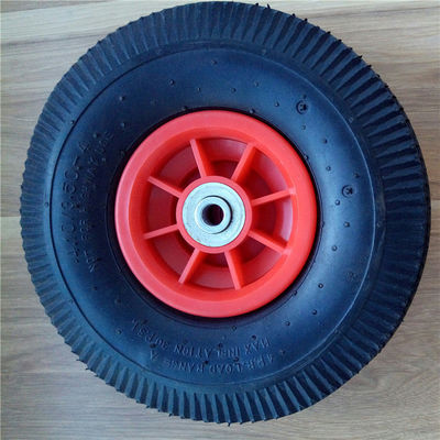 350-4 10 Inch Solid Rubber Wheels Plastic Rim