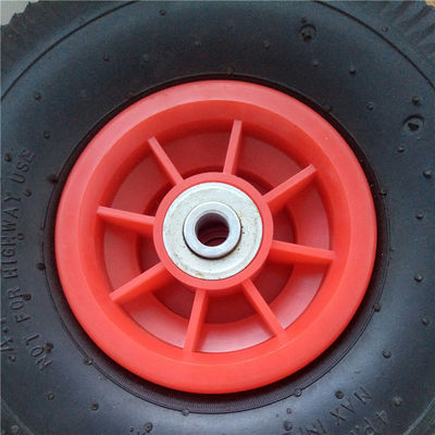 350-4 10 Inch Solid Rubber Wheels Plastic Rim