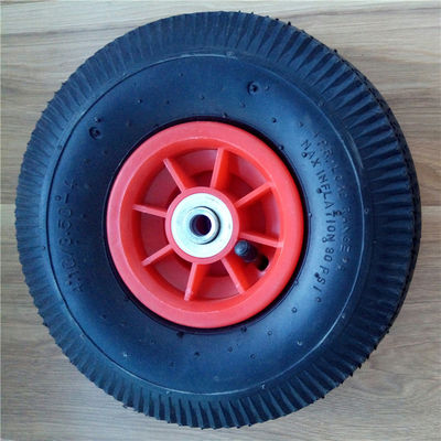 350-4 10 Inch Solid Rubber Wheels Plastic Rim