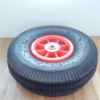 350-4 10 Inch Solid Rubber Wheels Plastic Rim