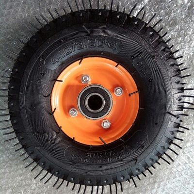 10 Inch Pneumatic Trolley Wheels 350 4  6PR Rubber Pneumatic Wheels For Garden