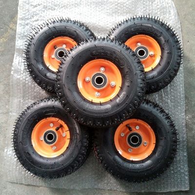 10 Inch Pneumatic Trolley Wheels 350 4  6PR Rubber Pneumatic Wheels For Garden