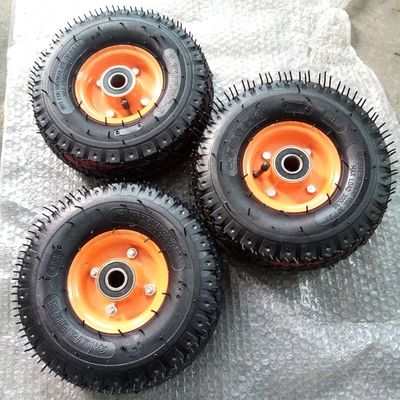 10 Inch Pneumatic Trolley Wheels 350 4  6PR Rubber Pneumatic Wheels For Garden