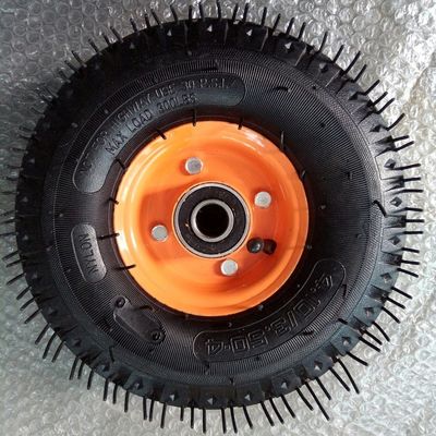 10 Inch Pneumatic Trolley Wheels 350 4  6PR Rubber Pneumatic Wheels For Garden