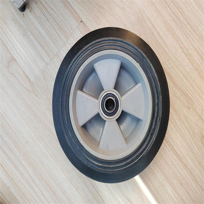 Wagon 8 Inch Solid Rubber Wheels Flat Replacement Solid Rubber Tires For Hand Truck