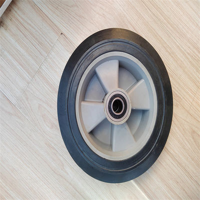Wagon 8 Inch Solid Rubber Wheels Flat Replacement Solid Rubber Tires For Hand Truck