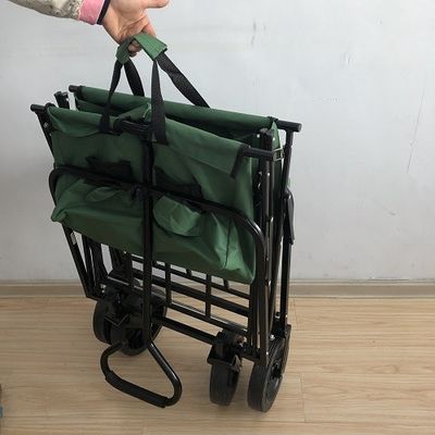 8 Inch Collapsible Beach Trolley 600D Oxford Fabric Lightweight Folding Wagon