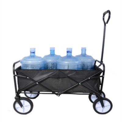 Outdoor Foldable Wagon Cart 105cm Folding Wagon Heavy Duty For Garden Tool Set