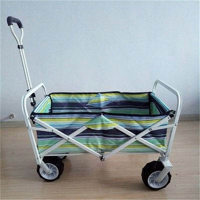 7&quot; PU Wheel Folding Garden Carts Wide Beach Cart Trolley 70kgs
