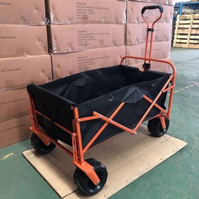 Wagon Cart with Wheels Foldable, Folding Wagon Foldable Tailgate, Heavy Duty Portable Utility Cart for Camping, Sport