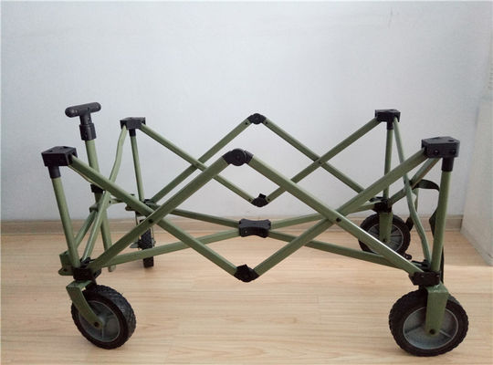 600D Folding Pull Along Trolley Garden Wagon Folding Festival Trolley 108cm