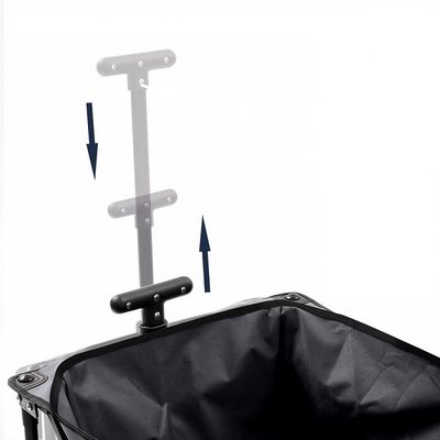 600D Folding Pull Along Trolley Garden Wagon Folding Festival Trolley 108cm
