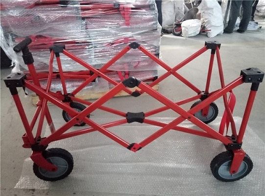 600D Folding Pull Along Trolley Garden Wagon Folding Festival Trolley 108cm