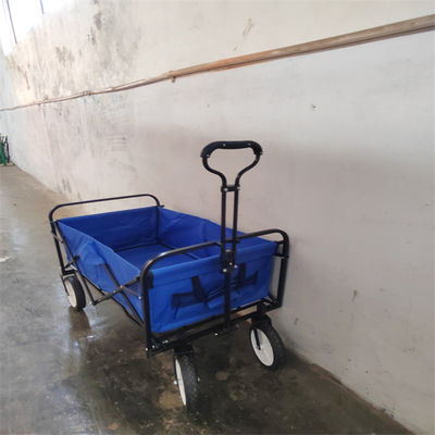 Metal Folding Beach Wagon Utility 600D Fabric Collapsible Wagon For Groceries