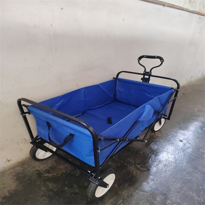Metal Folding Beach Wagon Utility 600D Fabric Collapsible Wagon For Groceries