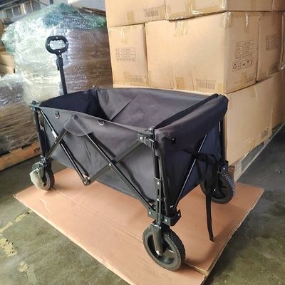 Black Pull Along Folding Trolley Garden Picnic