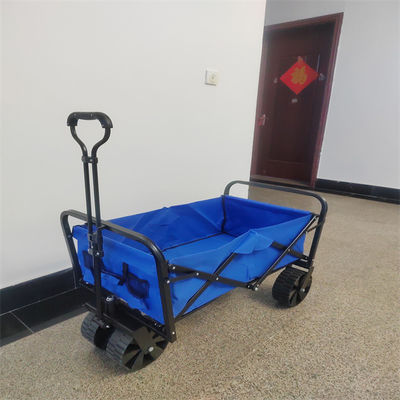 Multipurpose Blue Folding Wagon Fold Up Beach Wagon Customize Logo