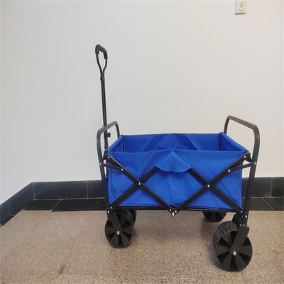 Multipurpose Blue Folding Wagon Fold Up Beach Wagon Customize Logo