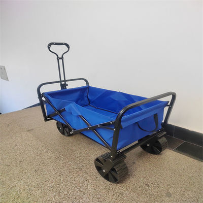 Multipurpose Blue Folding Wagon Fold Up Beach Wagon Customize Logo