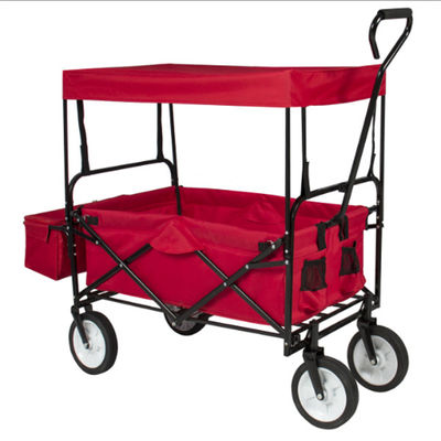 OEM Foldable Wagon Cart Bag Kids Beach Wagon With Canopy Removable