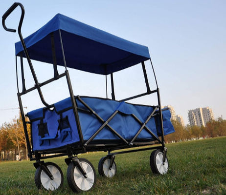Utility Collapsible Wagon Cart Outdoor Garden All Terrain Folding Cart 120cm