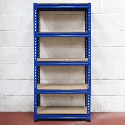 Boltless 5 Tier Metal Shelf Home Storage Unit Blue